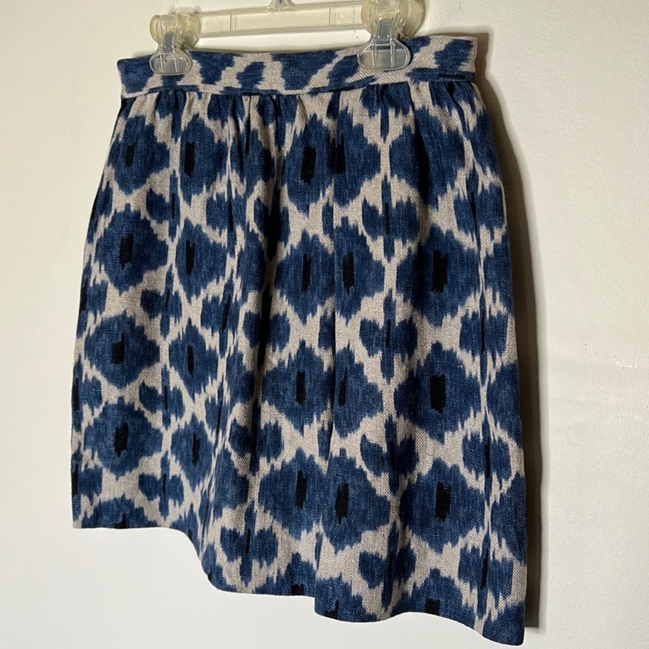 Michael Kors Linen Patterned A-line Mini Skirt