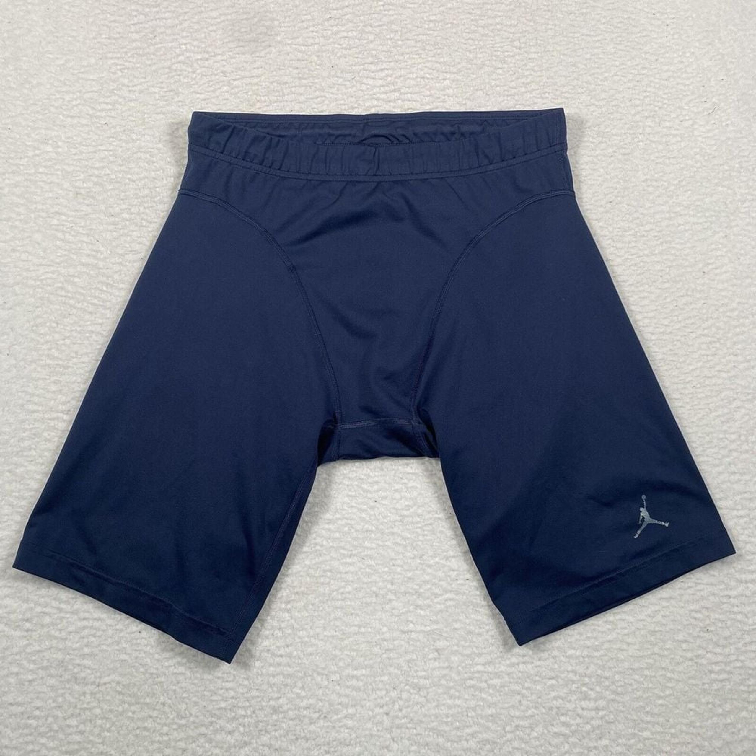 Jordan Compression Shorts Mens 2XL Navy Blue Jumpman Logo Active Gym Tights USA