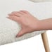 Boucle Fabric Accent Chair with Smiling Mouth with Tapered Legs for Living Room