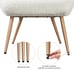 Boucle Fabric Accent Chair with Smiling Mouth with Tapered Legs for Living Room