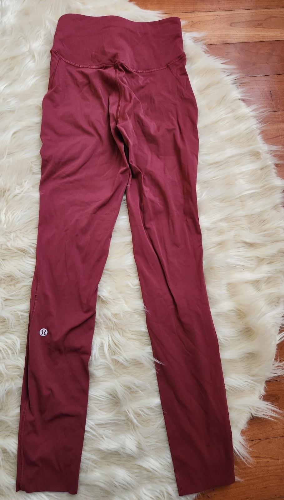 Lululemon bace pace leggings size 4 26 mulled wine color