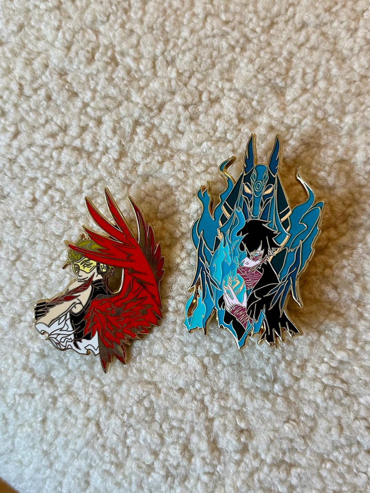 Rare MHA Hawks Dabi Enamel Pin Set