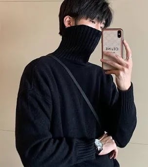 Loose turtleneck sweater
