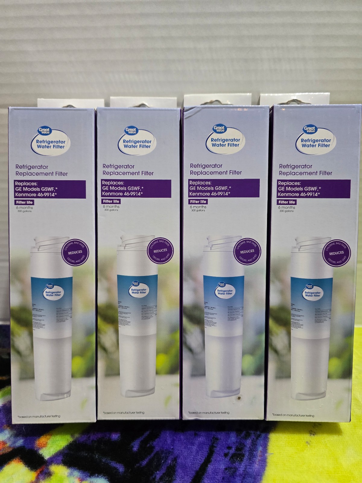 4 Great Value Refrigerator Filter GE GSWF GVF035 Kenmore 46-9914