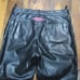 Banana Republic Black Leather Pants Women's Size 10 w/ Harley Davidson Patch