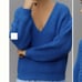 Maeve V-Neck Blue Sculptured Pullover Sweater XS EUC