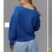 Maeve V-Neck Blue Sculptured Pullover Sweater XS EUC
