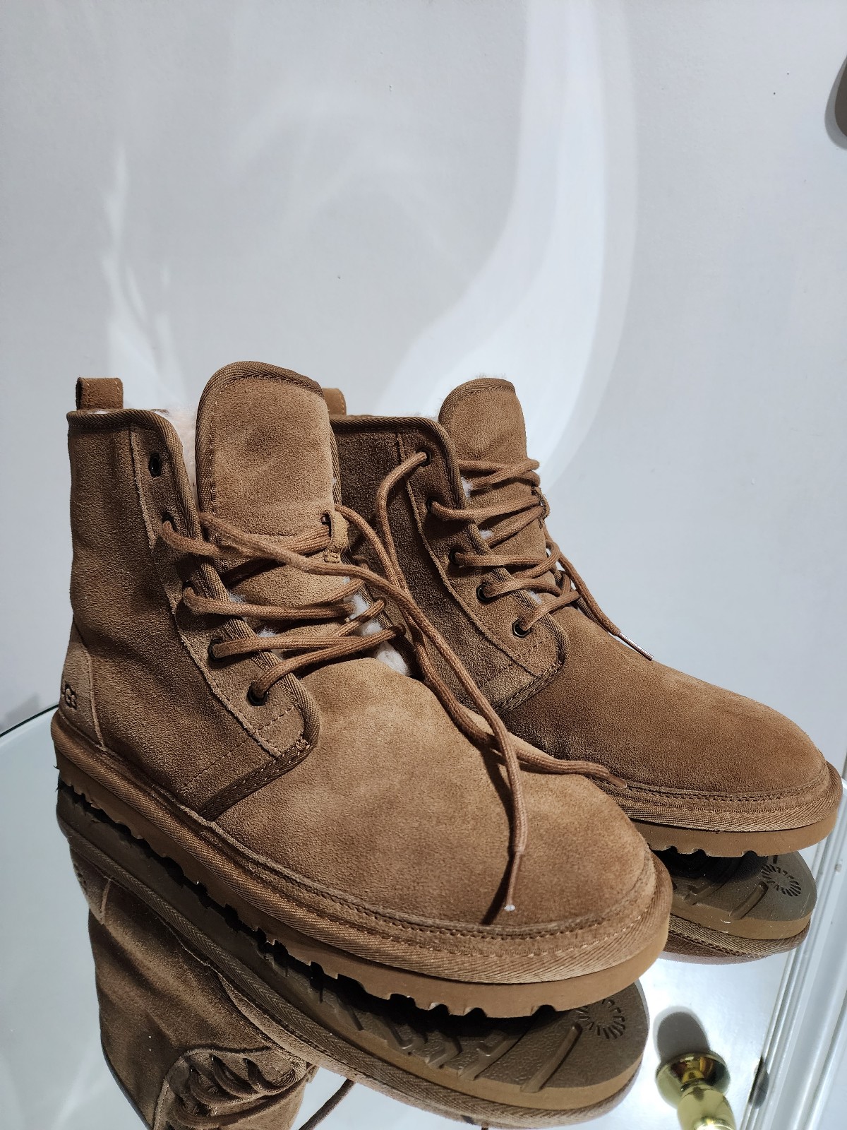 UGG HARKLEY MENS BOOTS SUEDE  CHESTNUT US 10 Ugg New Without Box Size 10