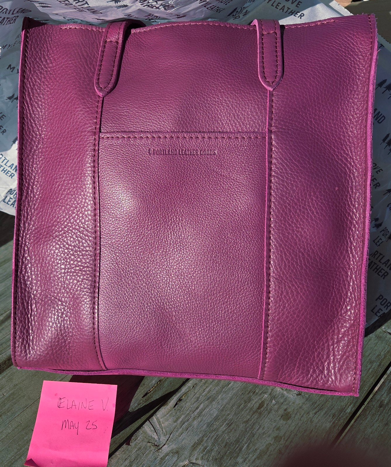 Portland Leather N/S Lola Crossbody in rare Iris Color