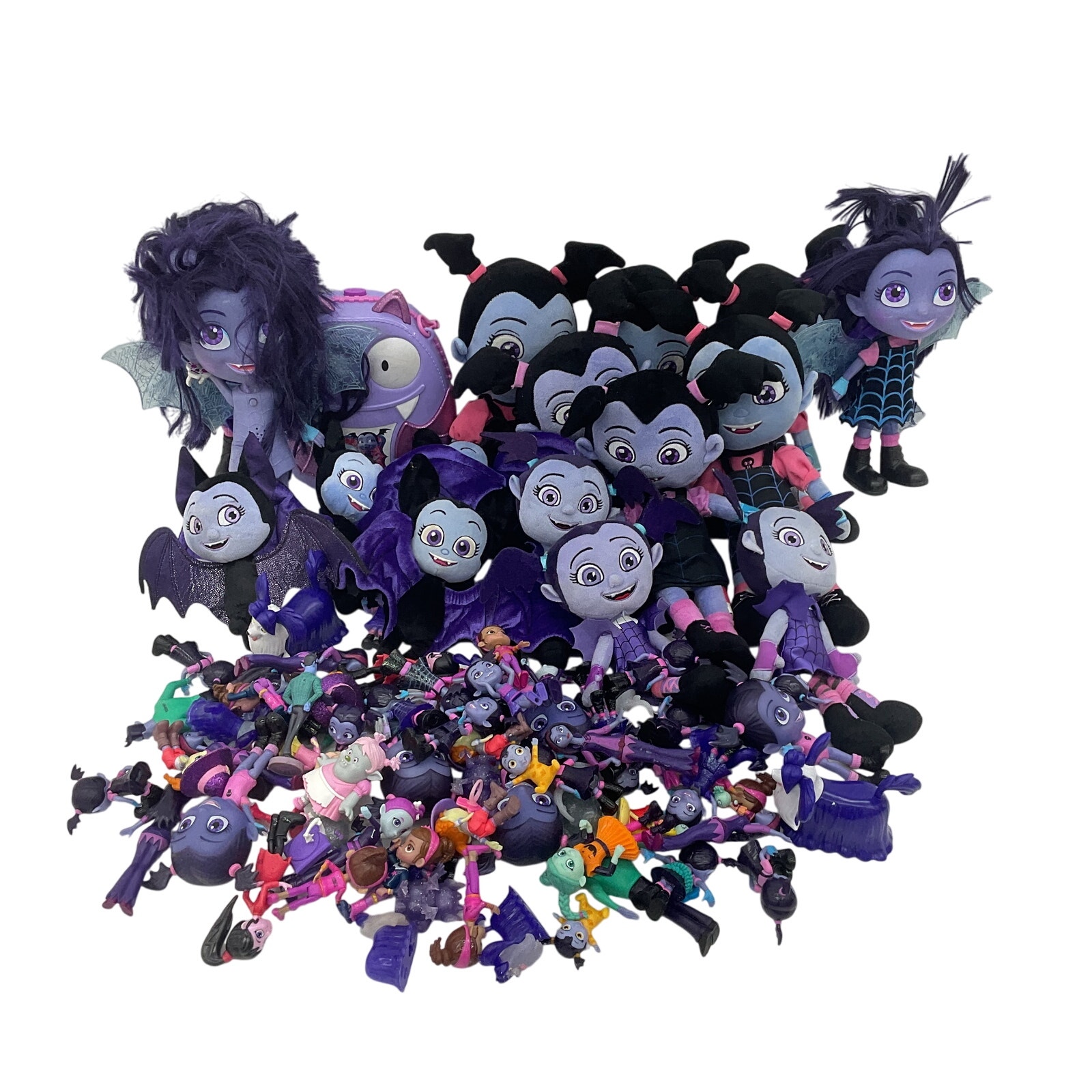 Preowned Vampirina Plush Purple/Black Disney Halloween Figures Dolls LOT 11 lbs