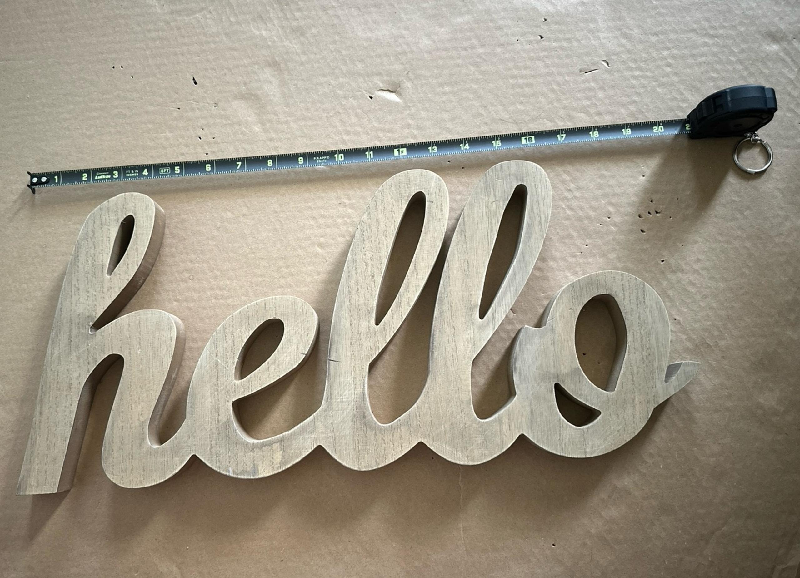 Wooden sign
