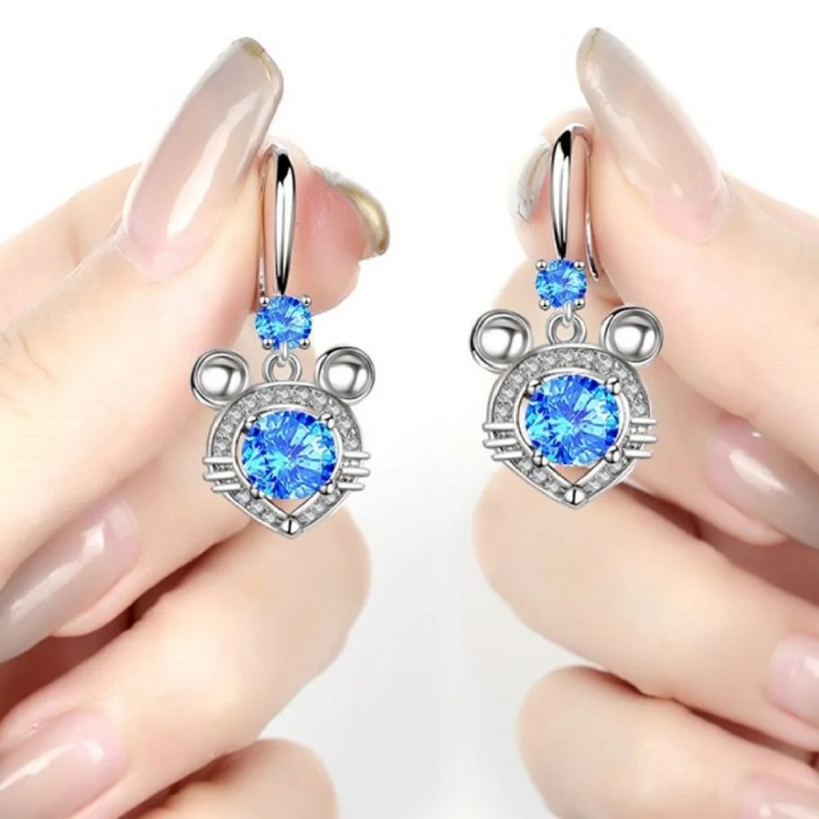 925 Sterling Silver Hoop Drop Dangle Earrings For Women, I763