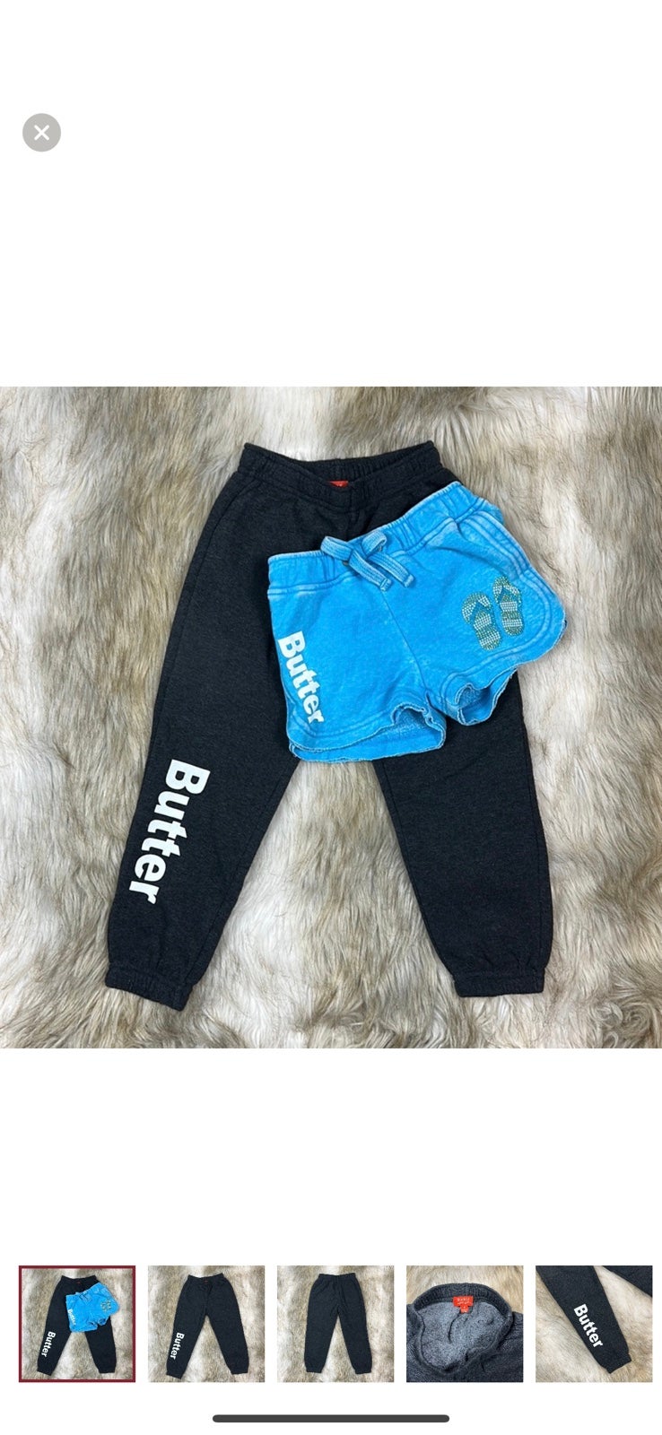 Size 4 Butter Joggers Sweatpants & Sandal Logo Shorts