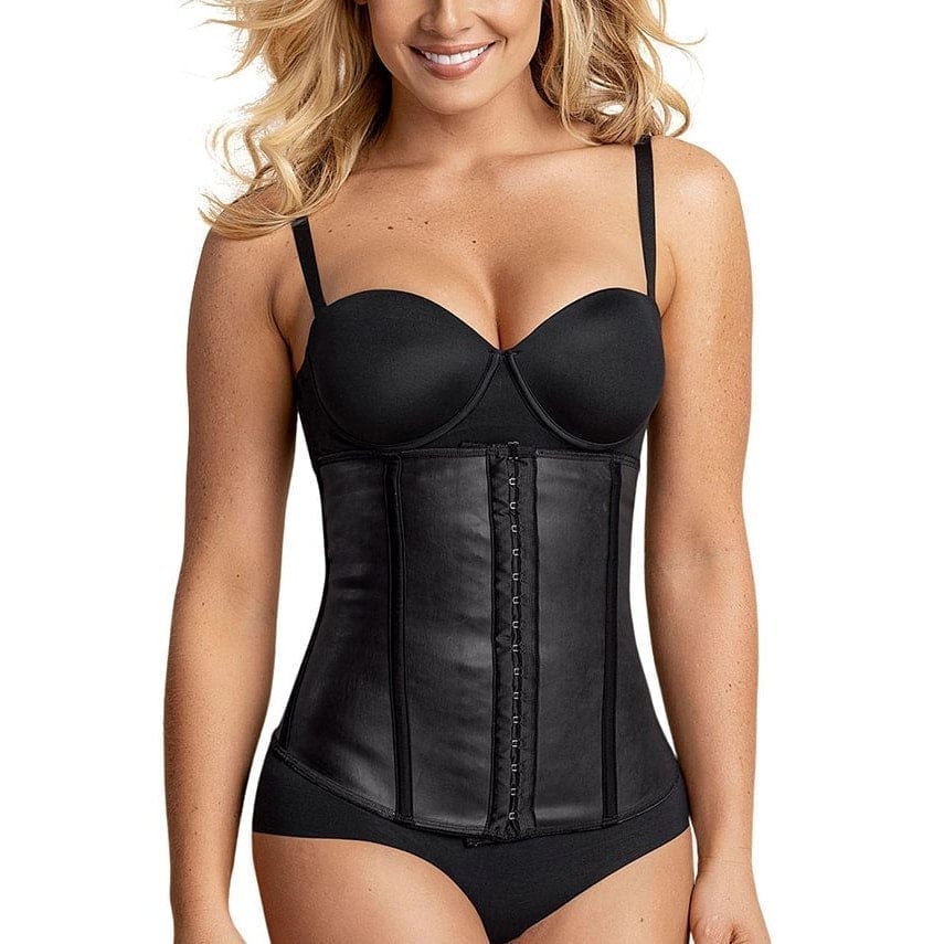 Leonisa 015791 Instantly Slimmer Latex Waist Shaper Trainer Size XL Black