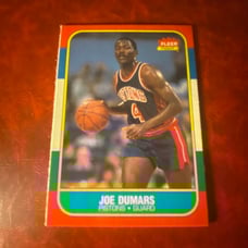 JOE DUMARS 1986-87 Fleer BASKETBALL #27 ROOKIE Card NBA PISTONS HOF GORGEOUS!