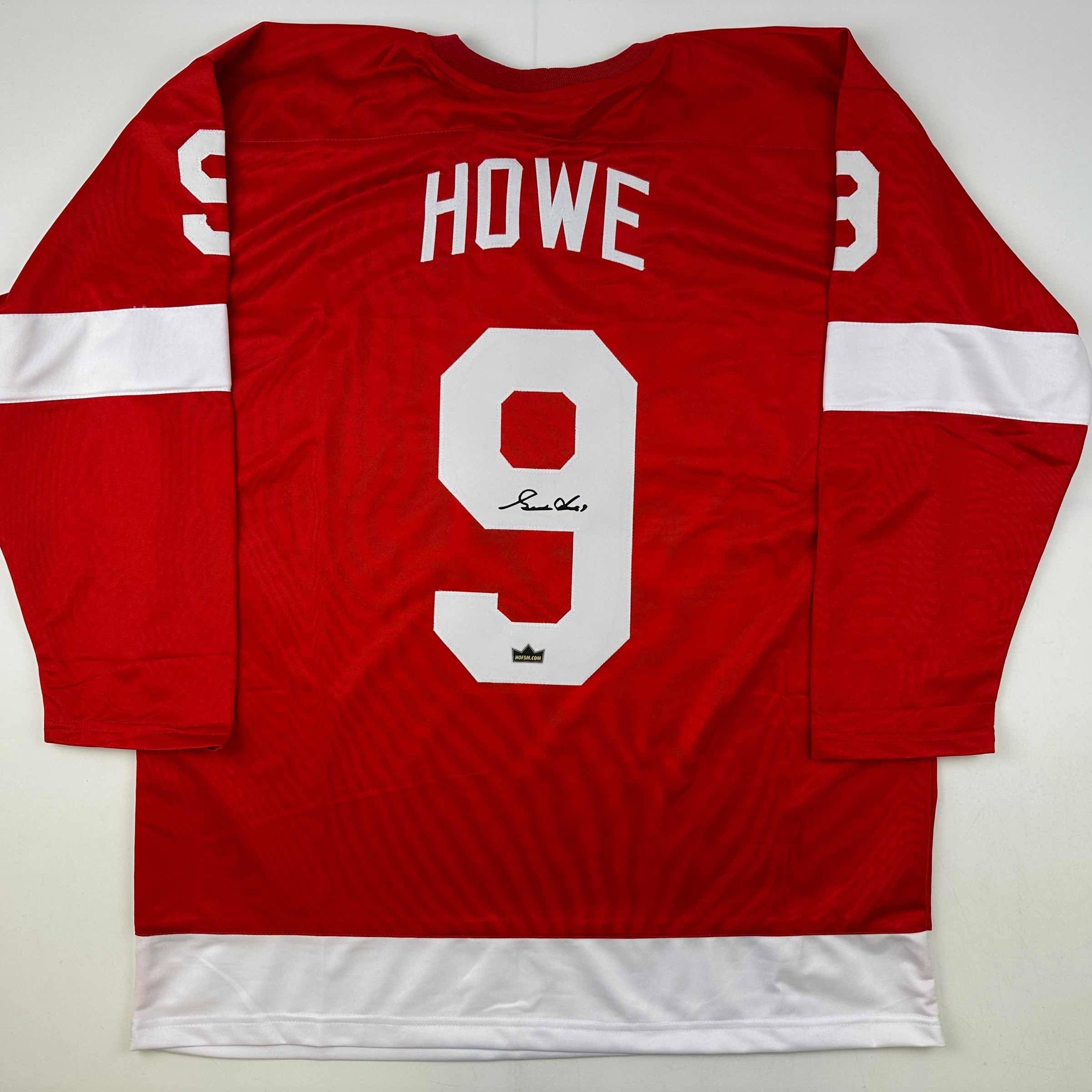 Facsimile Autographed Gordie Howe Detroit Red Auto Jersey Size Men's XL