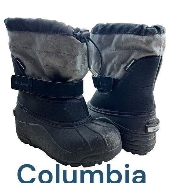 Columbia Unisex Kids Waterproof Insulated Winter Snow Boots Black Gray Size 13
