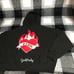 VS PINK IVY FLEECE CAMPUS FULL ZIP LOGO HOODIE IN PURE BLACK VALENTINES SMALL