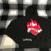 VS PINK IVY FLEECE CAMPUS FULL ZIP LOGO HOODIE IN PURE BLACK VALENTINES SMALL