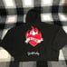 VS PINK IVY FLEECE CAMPUS FULL ZIP LOGO HOODIE IN PURE BLACK VALENTINES SMALL