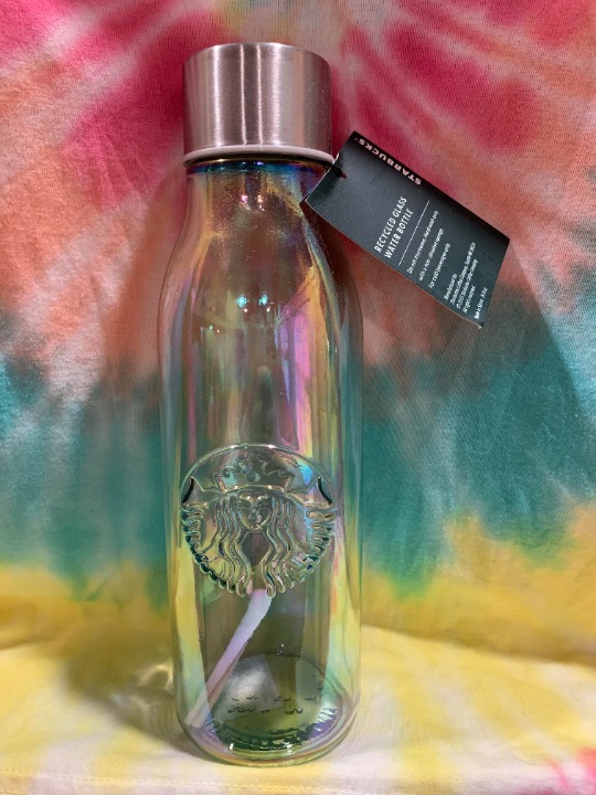 16oz Starbucks Holographic Glass Water Bottle