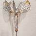 Metal Garden Spinner Peacock bird feather silver backyard wind art home decor