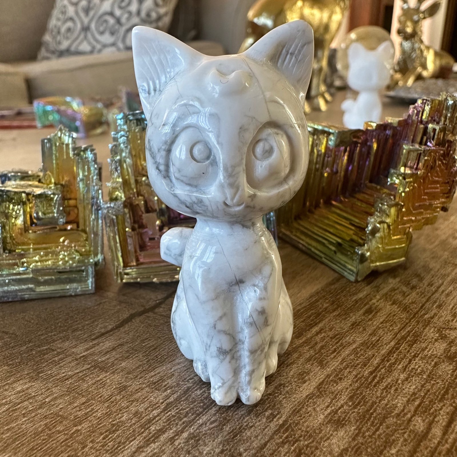 Howlite sailor moon Luna cat crystal