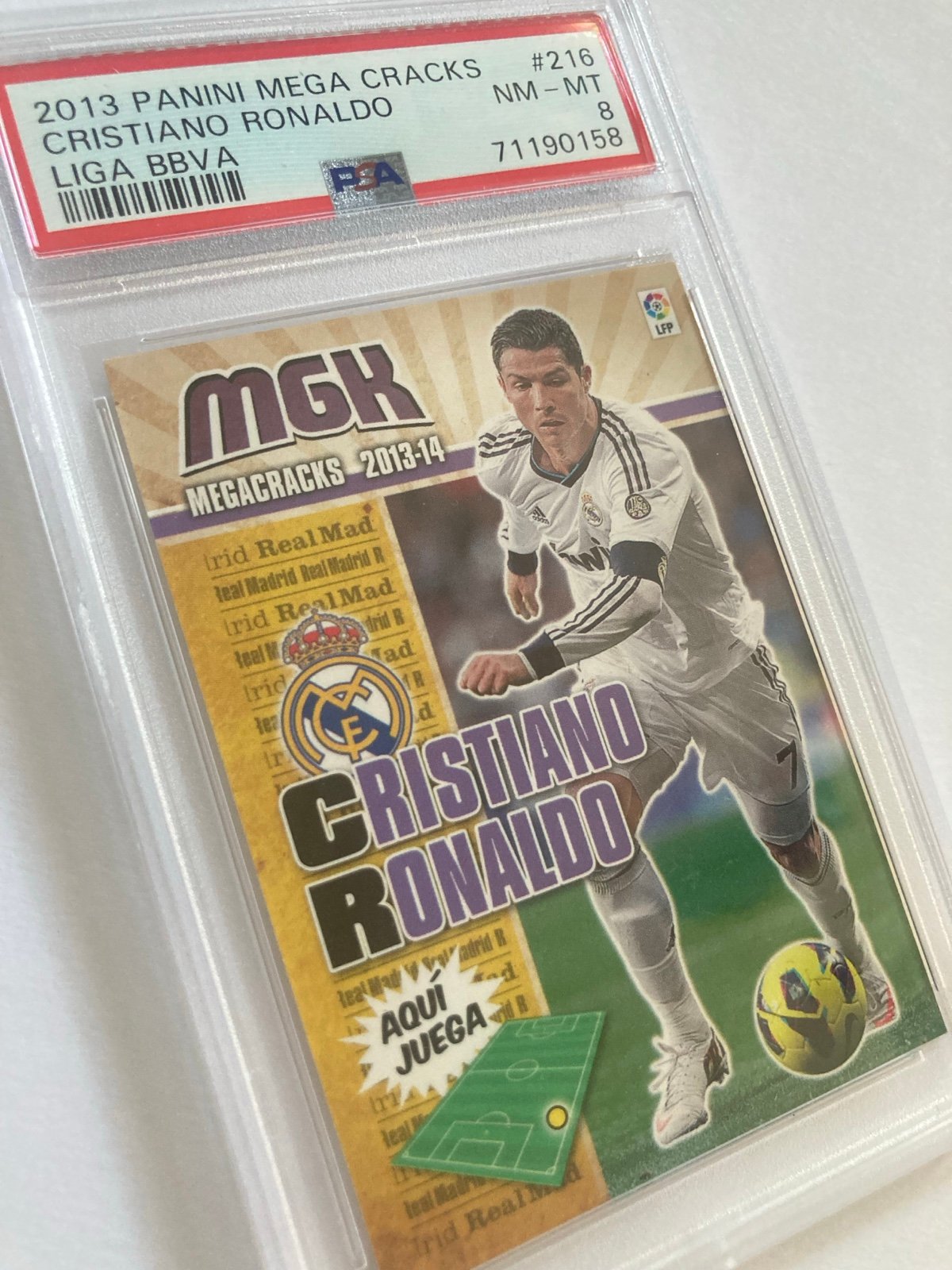 2013 Panini Mega Cracks Cristiano Ronaldo PSA 8