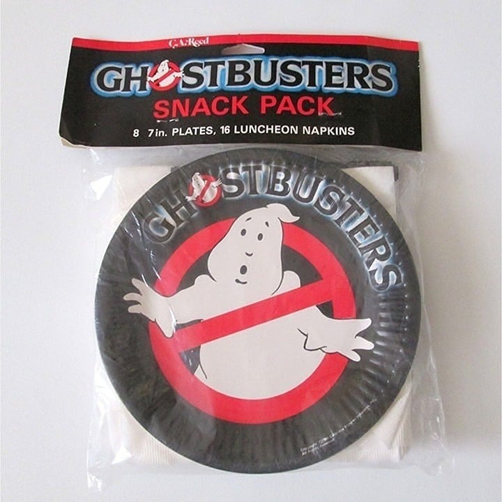 CA Reed Ghostbusters Snack Pack Plates & Napkins New Old Stock 1984 Mooglie Logo