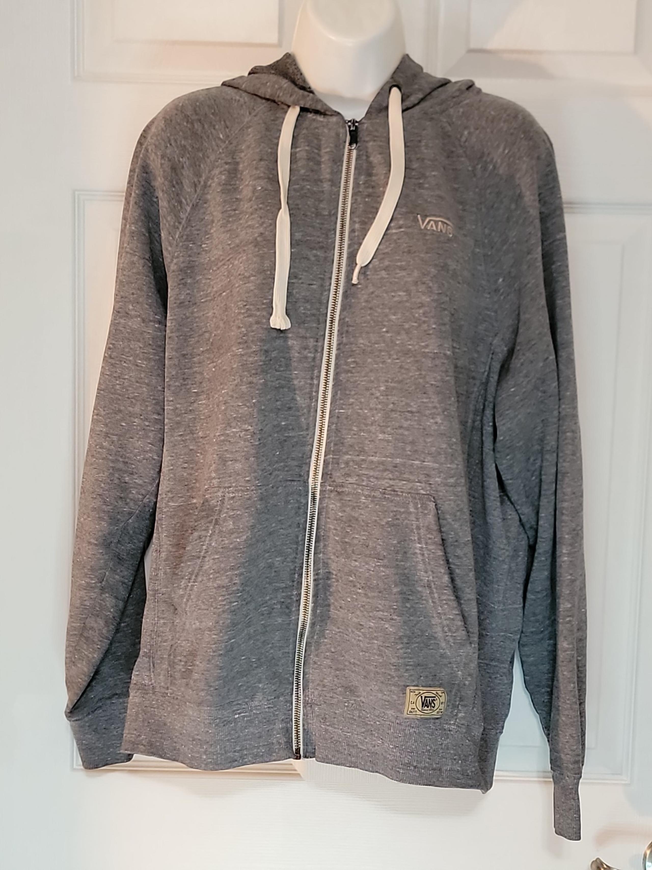 Vans Off The Wall Gray Hoodie Sweatshirt Zip Up Sweater Women's 

Size Medium