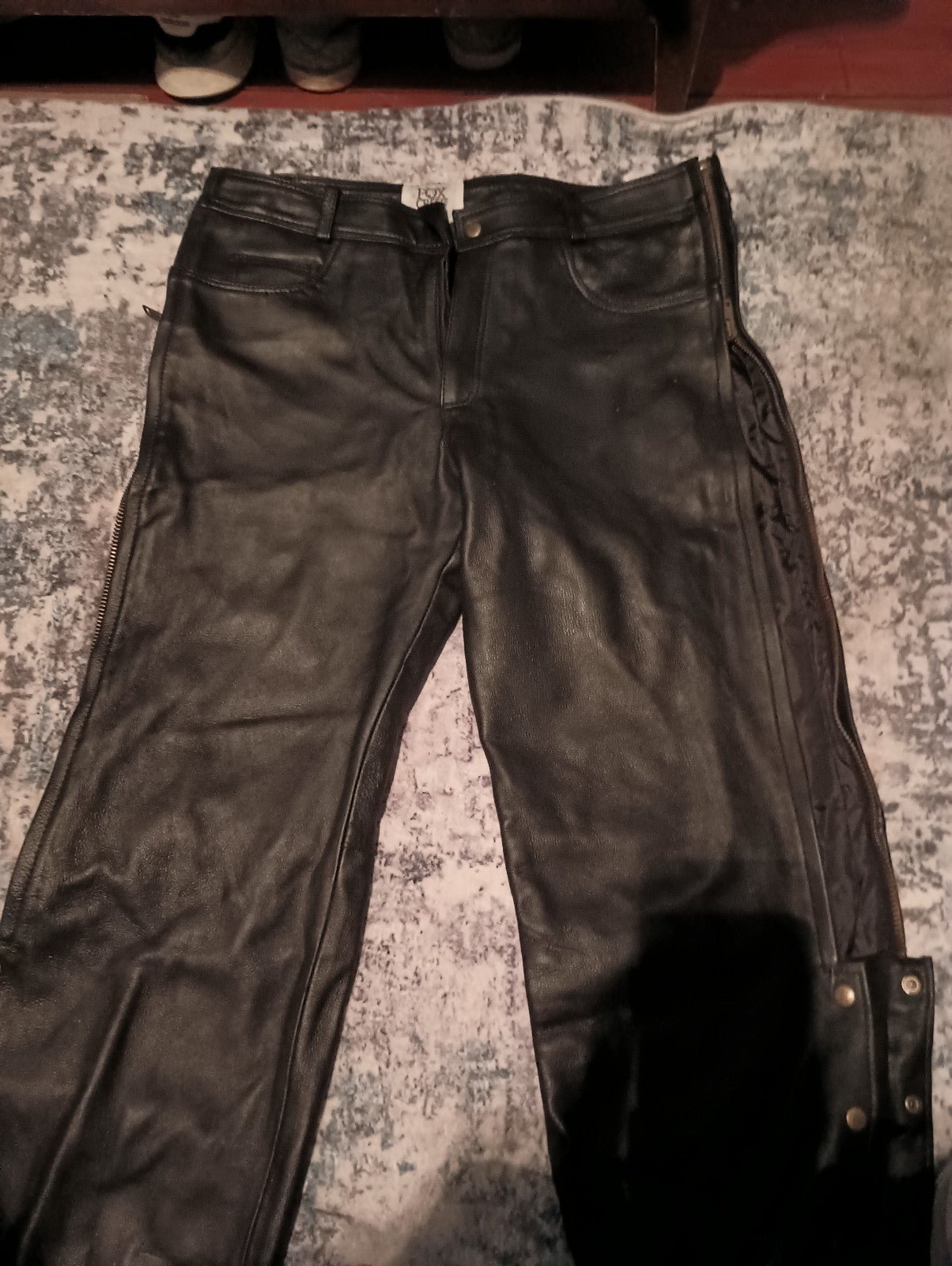 Leather motorcycle riding cover alls