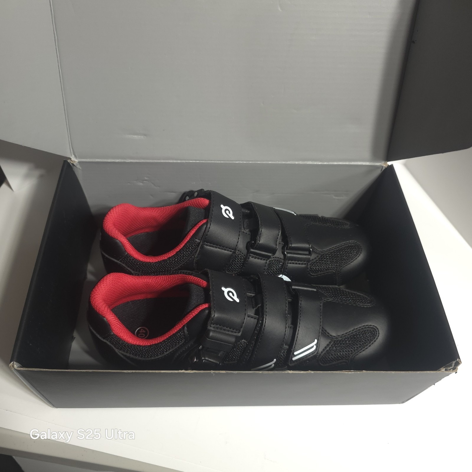 Peloton Cycling Shoes-Brand New In Box Size 40 Black White