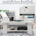 Large 36 Inch 2-tier Wooden Modern Coffee Table with Storage Shelf L4