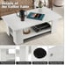 Large 36 Inch 2-tier Wooden Modern Coffee Table with Storage Shelf L4