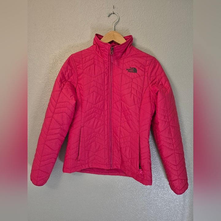 The North Face Jacket Womens Small Tamburello Quilted Coat Puffer Pink Full Zip