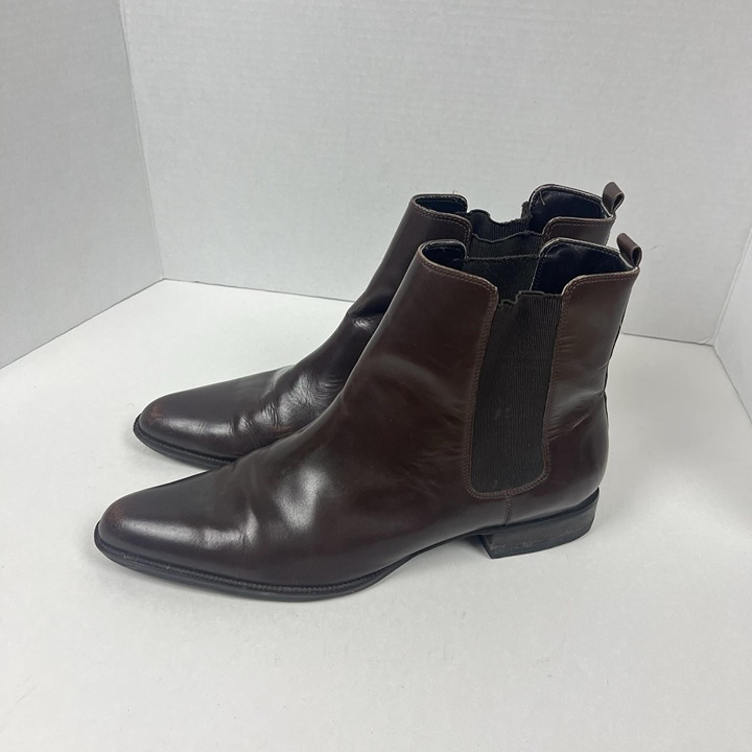 Lauren Ralph Lauren Jaudine Chelsea Boots Womens 11 Brown Leather Preppy Office