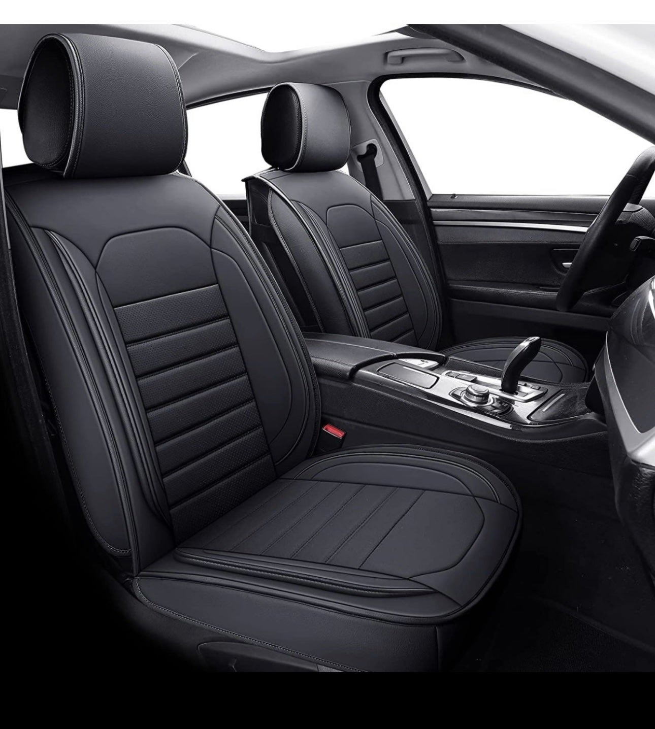 Yolanda Waterproof Faux Leather 5pcs Auto Seat Cover (Protector) Full Set, Unive