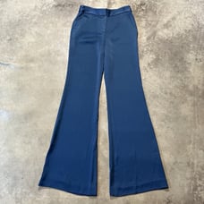 Veronica Beard Lebone Pants Womens Sz 2 Blue Stone Flare Leg Office Trouser