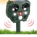 Solar powered usb rechargeable animal repeller