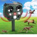 Solar powered usb rechargeable animal repeller