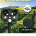 Solar powered usb rechargeable animal repeller