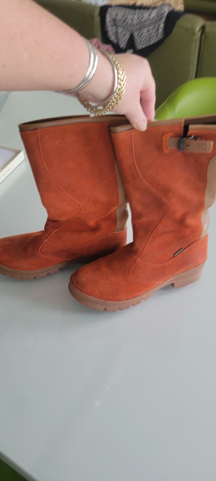 KEEN Orange Boots Mercari