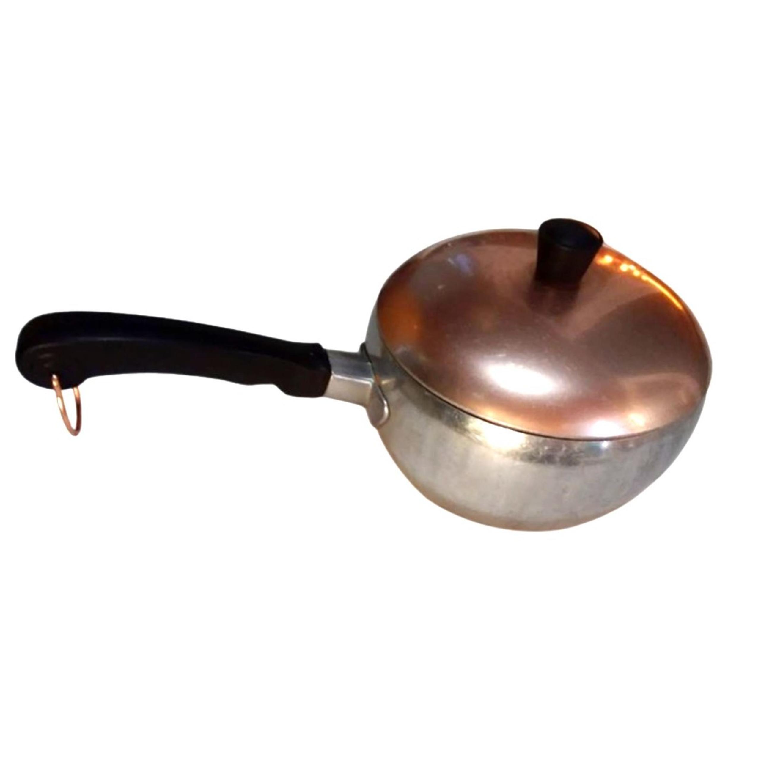 WearEver Hallite 2.5 qt Saucepan Bakelite handle Rose Lid USA