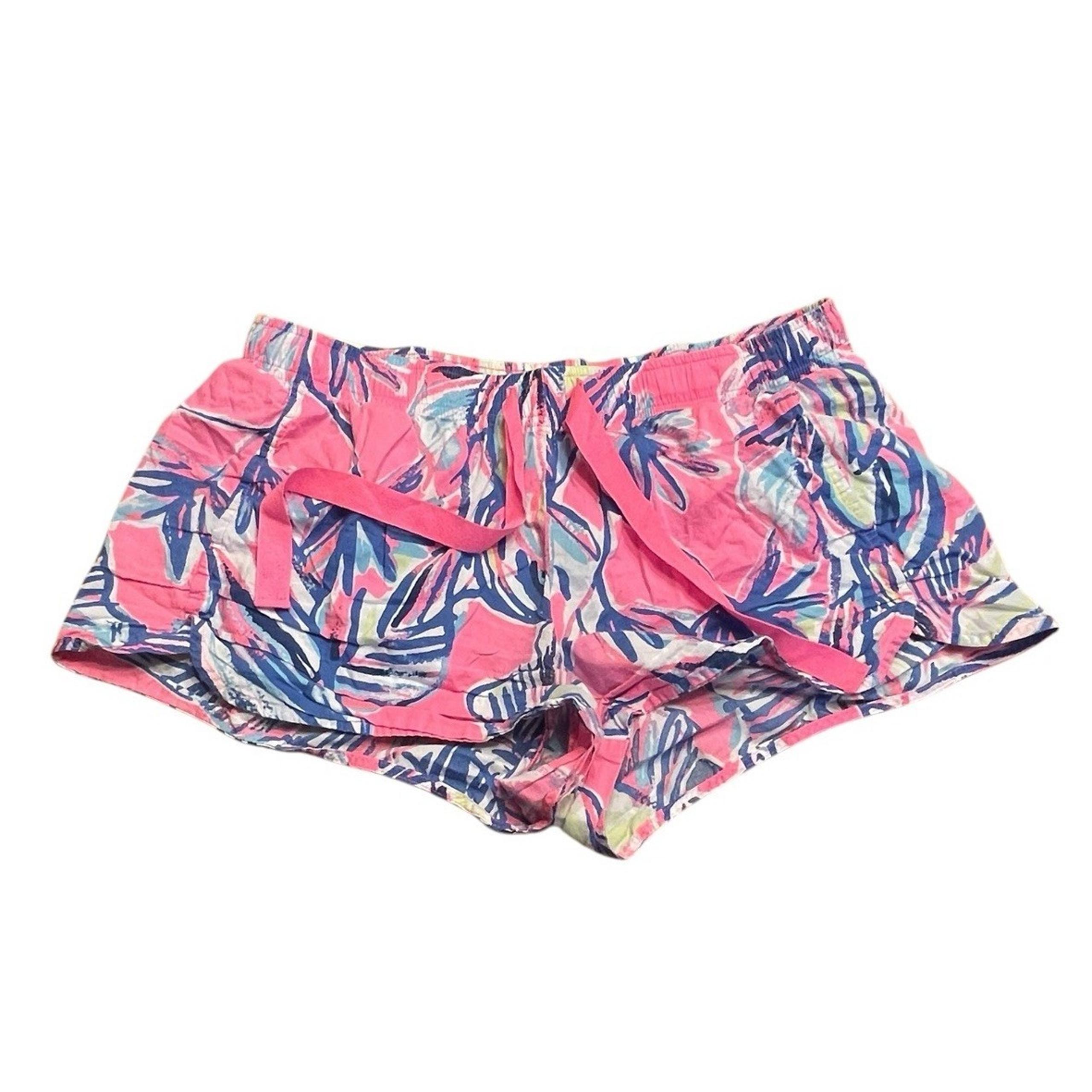 Lilly Pulitzer Sleep Shorts PJ Pajama Bottom Tiki Pink Cabana Womens Size Small