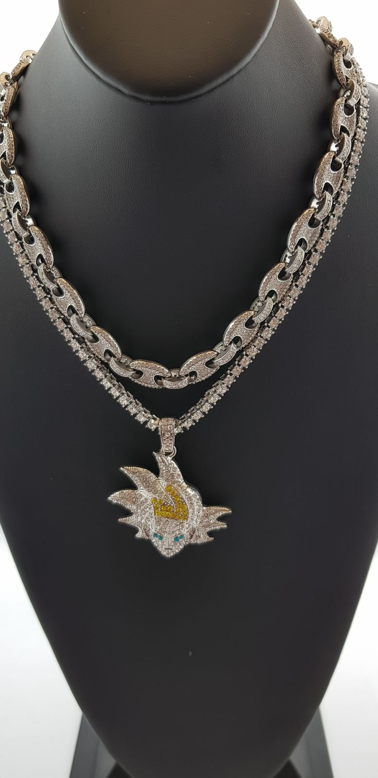 FULLY ICED OUT HIP HOP CHAINS COMBO