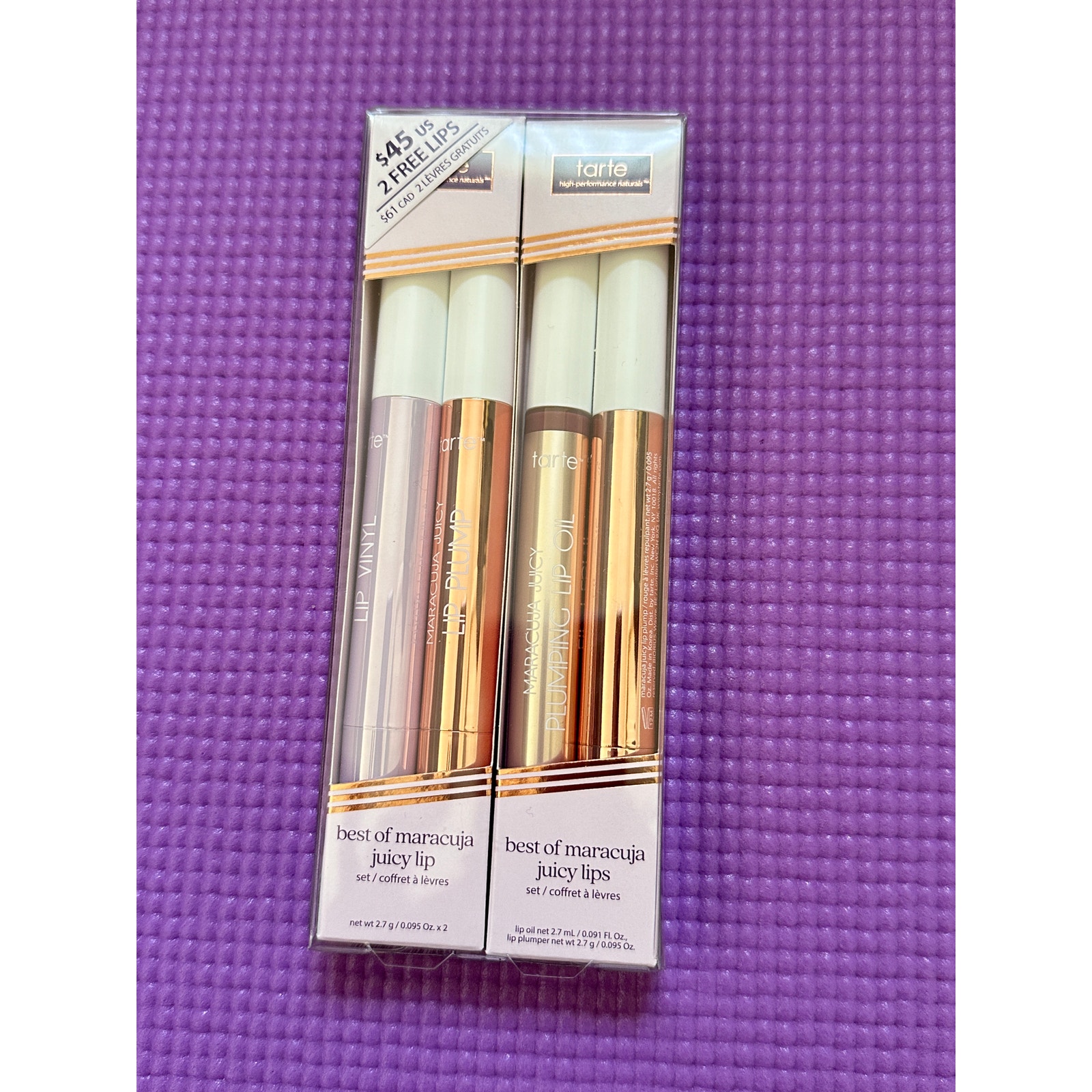 Tarte Best of Maracuja Juicy Lips Full Size NEW plumping lip oil Total of 4