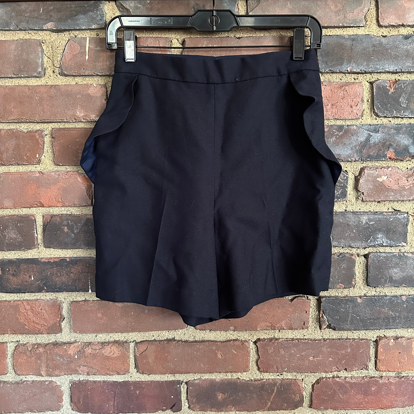 SANDRO high rise ruffle -side pockets size 40 (25” waist)