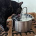 Metal Automatic Dispenser Cat Waterer Bowls Dog Faucet Bottle Pets 24/7 Running