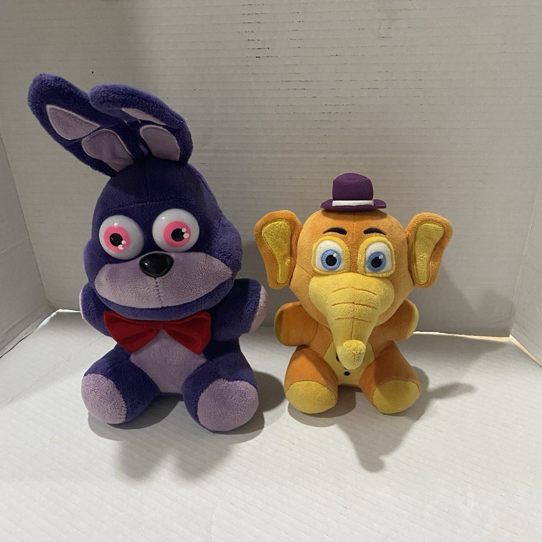 FNAF Scott Cawthon Plush 2020 Bonnie And 2021 Orville The Elephant Lot Of 2