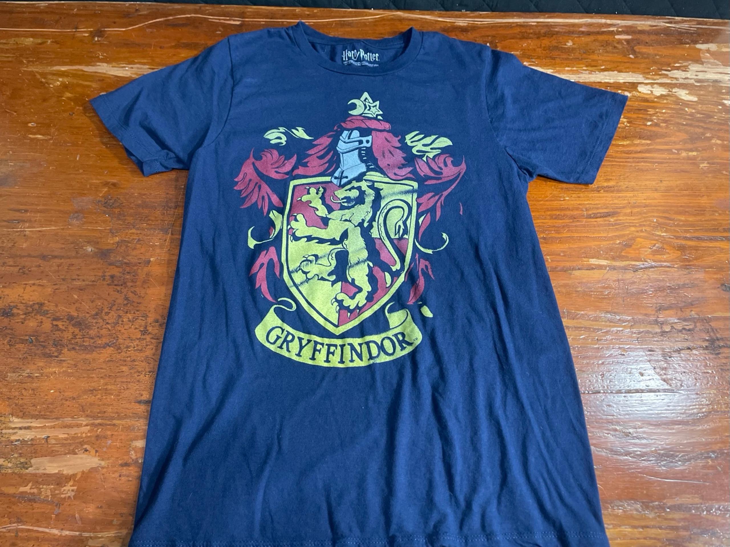Harry Potter Shirt Adult X-LARGE Gryffindor House Crest Hermoine T-Shirt Blue